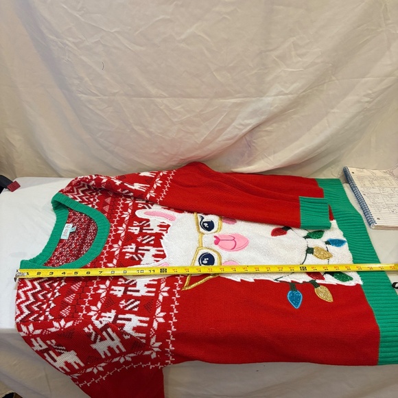 Holiday Hype Llama Sweater Womens Size 3XL Winter Holiday Christmas Ugly Fuzzy - Picture 7 of 9